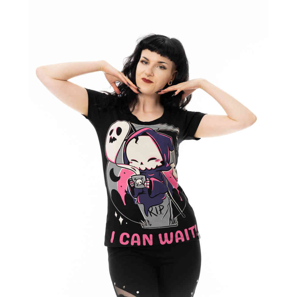 Cupcake Cult - I Can Wait Ladies Tshirt - Black